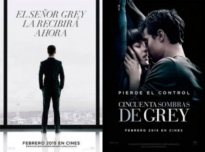 Posters promocionales de Cincuenta sombras de Grey para México. Foto: Especial.